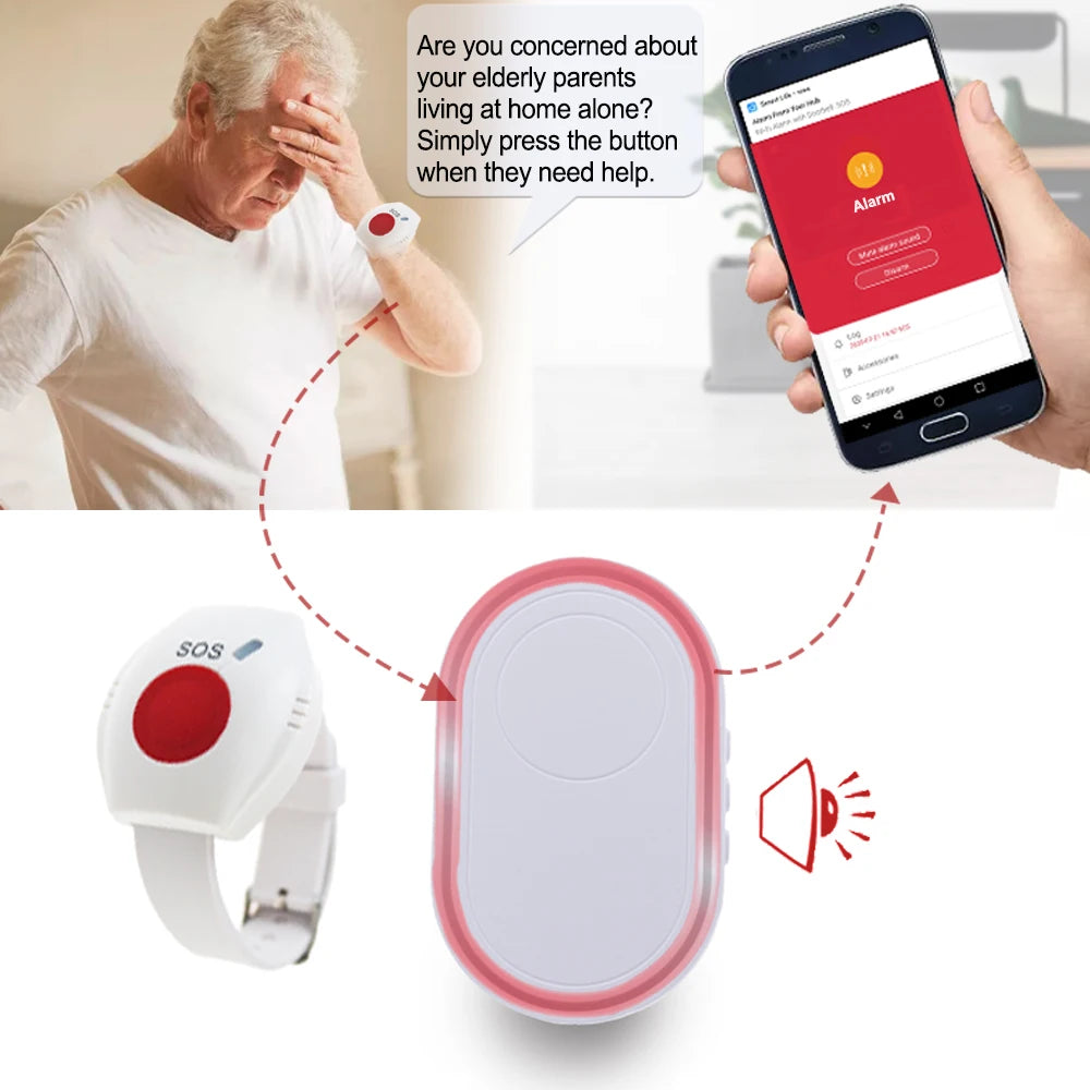 Kit Alarma SOS Inteligente Adulto Mayor (pulsera)